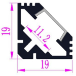 cad drawing for angle alu extrusions